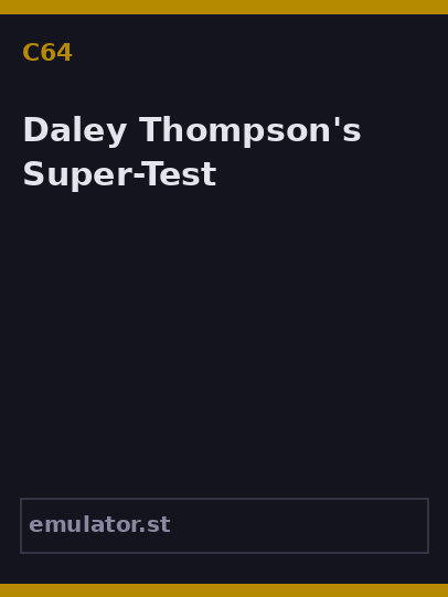 Daley Thompson's Super-Test