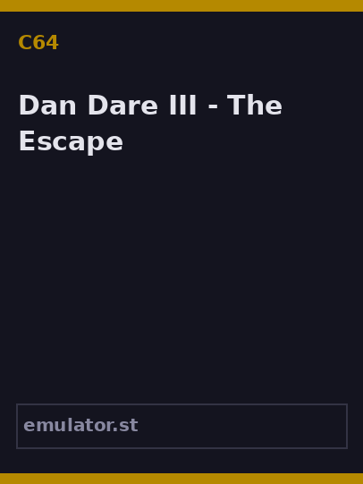 Dan Dare III - The Escape