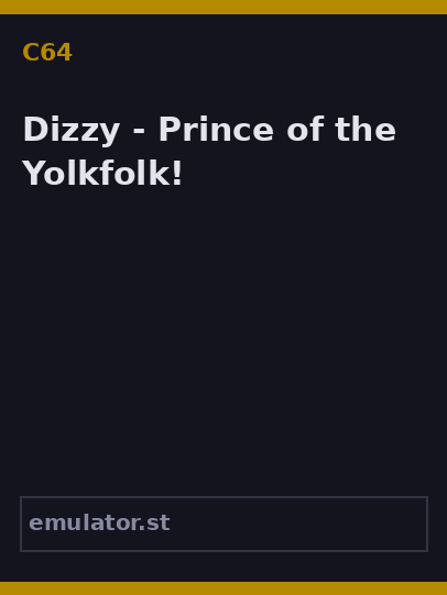 Dizzy - Prince of the Yolkfolk!