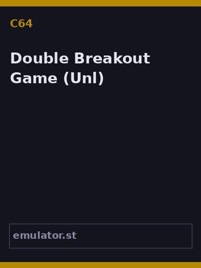 Double Breakout Game