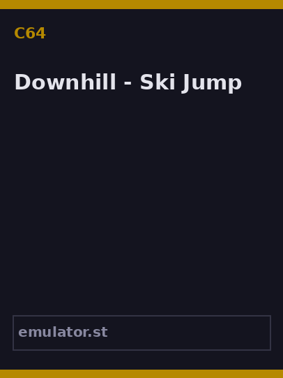 Downhill - Ski Jump