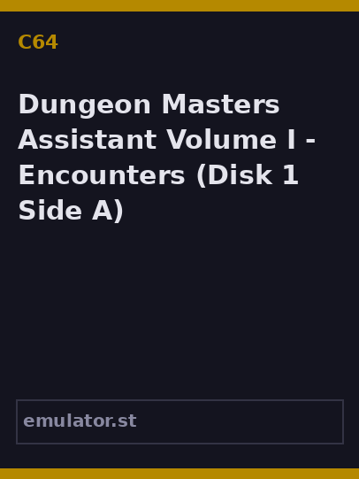 Dungeon Masters Assistant Volume I - Encounters