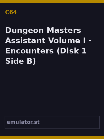 Dungeon Masters Assistant Volume I - Encounters
