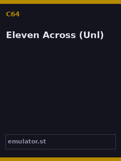 Eleven Across