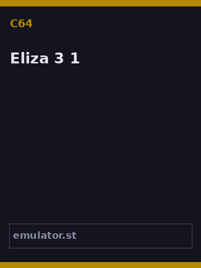 Eliza 3.1