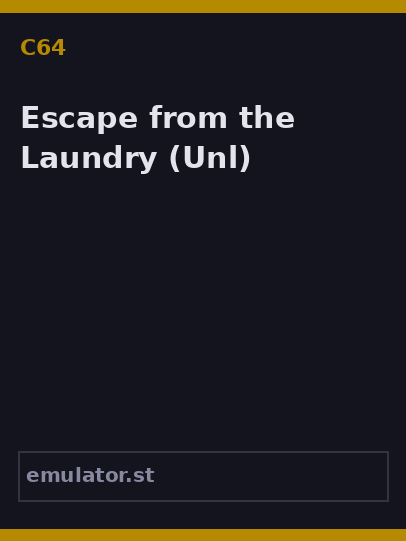 Escape from the Laundry