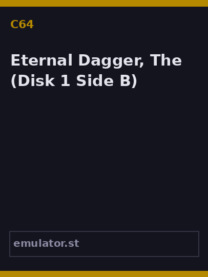 Eternal Dagger, The