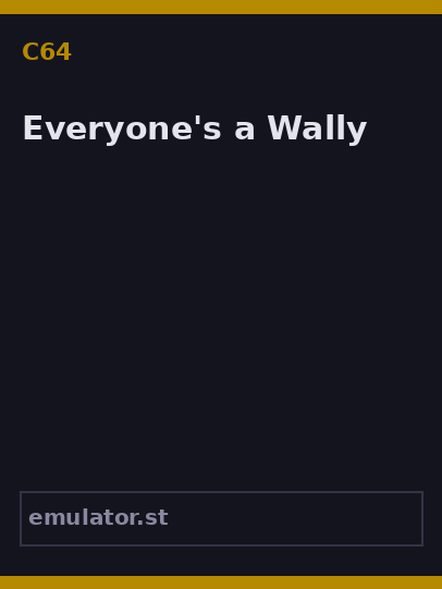 Everyone's a Wally