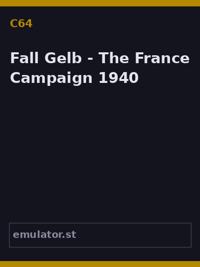 Fall Gelb - The France Campaign 1940