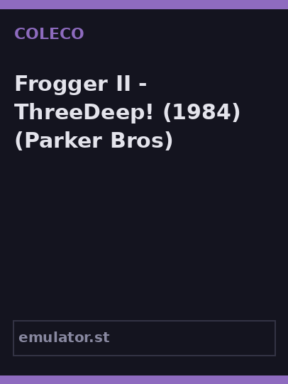 Frogger II - ThreeDeep!