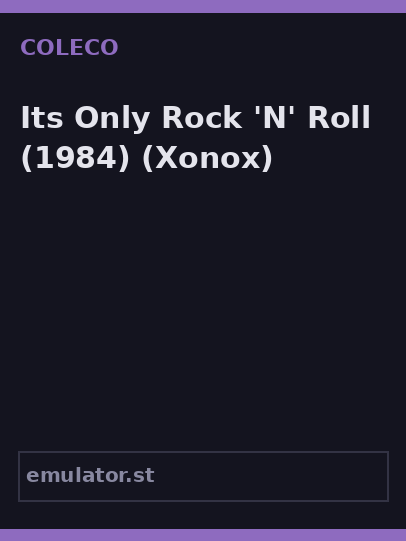 Its Only Rock 'N' Roll