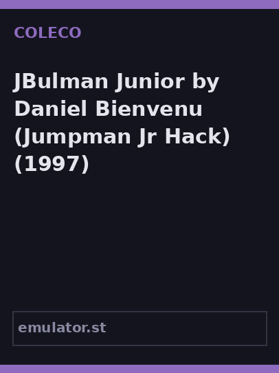 JBulman Junior by Daniel Bienvenu