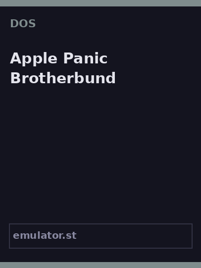 Apple Panic Brotherbund