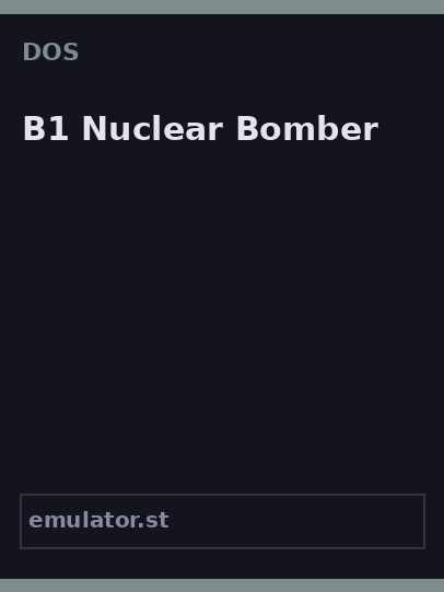 B1 Nuclear Bomber