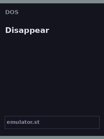 Disappear