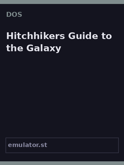 Hitchhikers Guide to the Galaxy