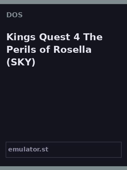 Kings Quest 4 The Perils of Rosella