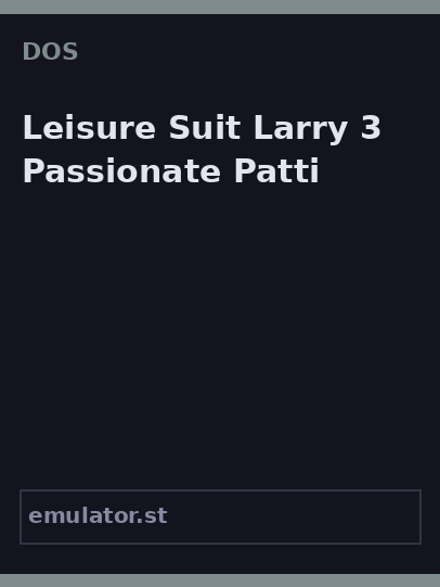 Leisure Suit Larry 3 Passionate Patti