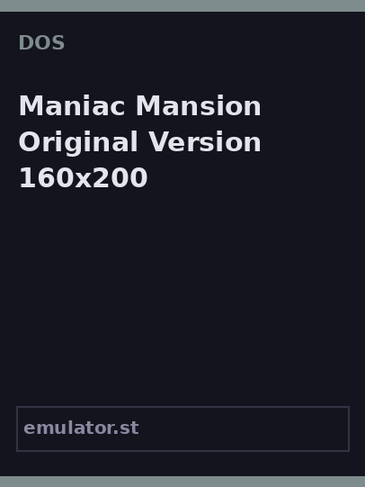 Maniac Mansion Original Version 160x200