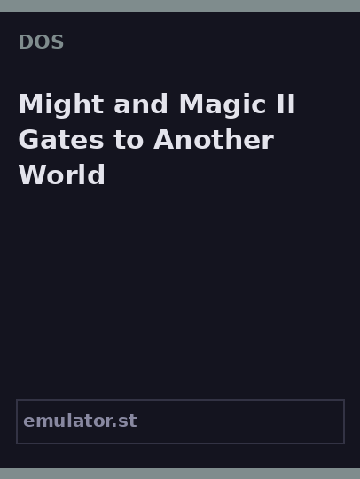 Might and Magic II Gates to Another World