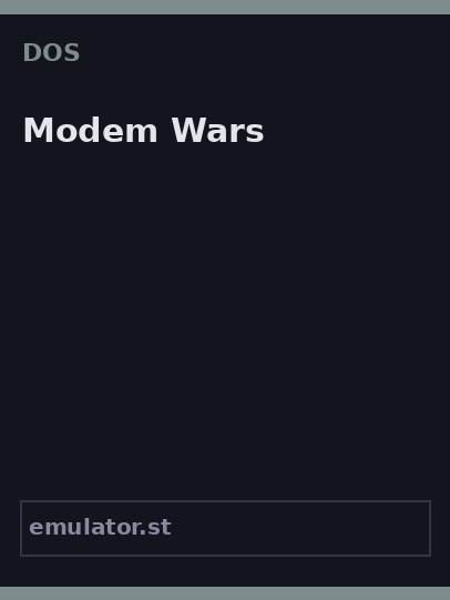 Modem Wars