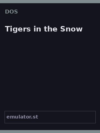 Tigers in the Snow