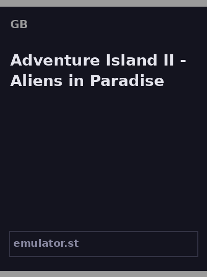 Adventure Island II - Aliens in Paradise