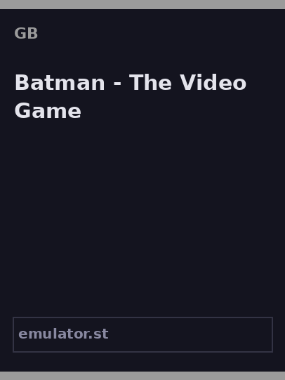 Batman - The Video Game