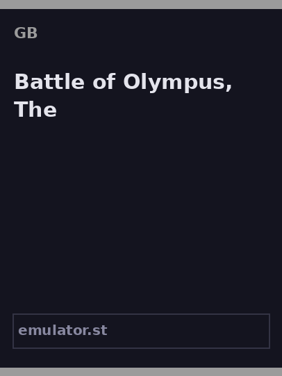 Battle of Olympus, The