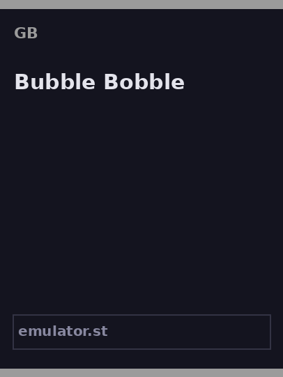 Bubble Bobble