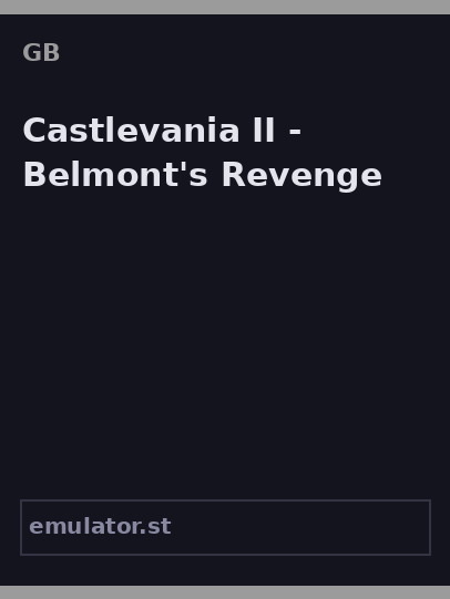 Castlevania II - Belmont's Revenge