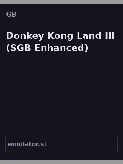 Donkey Kong Land III