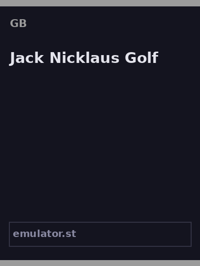 Jack Nicklaus Golf