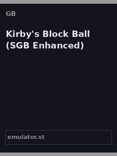 Kirby's Block Ball