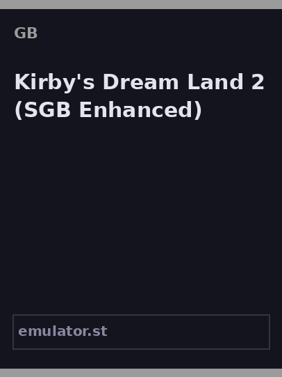 Kirby's Dream Land 2