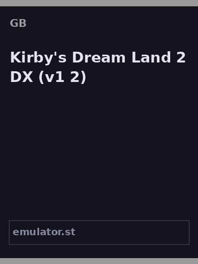 Kirby's Dream Land 2 DX