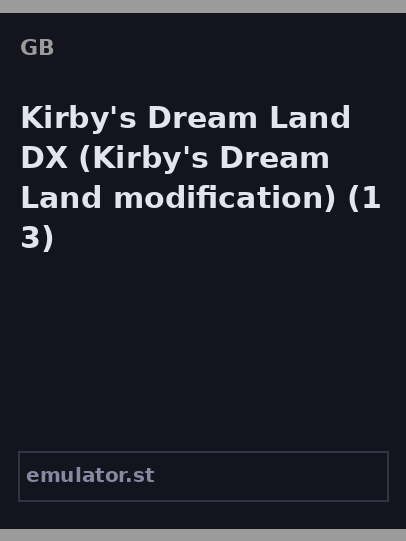 Kirby's Dream Land DX