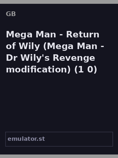 Mega Man - Return of Wily