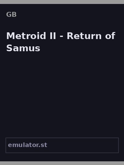 Metroid II - Return of Samus