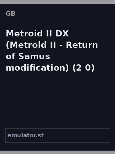 Metroid II DX