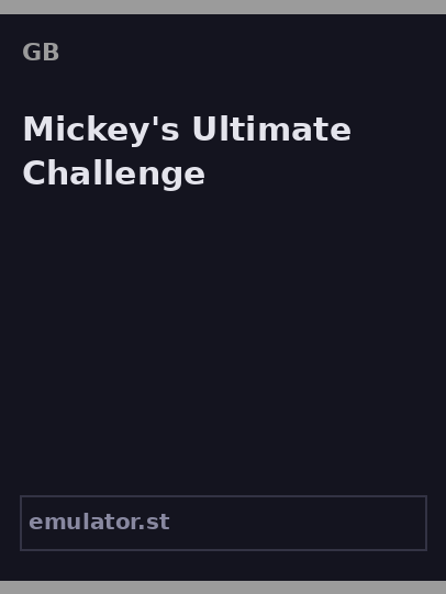 Mickey's Ultimate Challenge