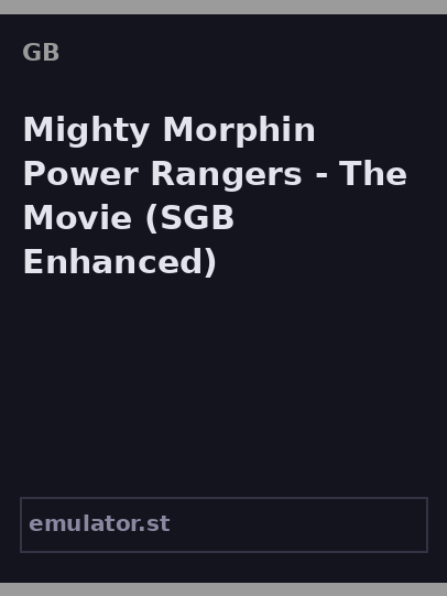 Mighty Morphin Power Rangers - The Movie