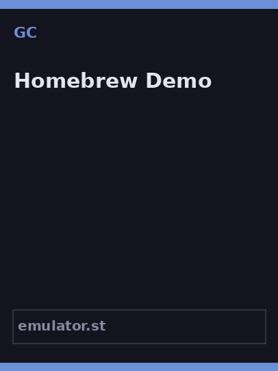 Homebrew Demo