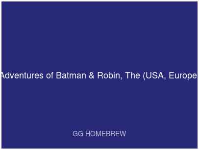 Adventures of Batman & Robin, The