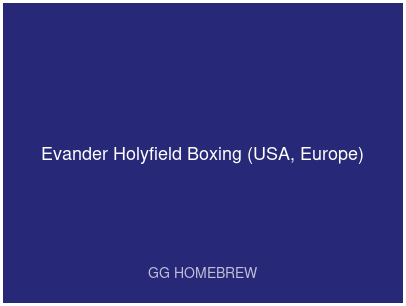 Evander Holyfield Boxing