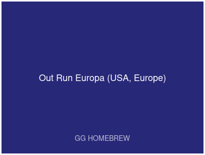 Out Run Europa