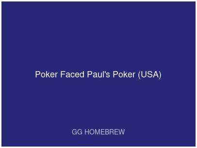 Poker Faced Paul's Poker