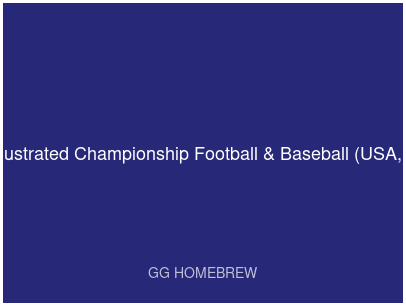 Sports Illustrated Championship Football & Baseball