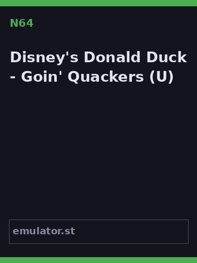 Disney's Donald Duck - Goin' Quackers