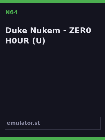 Duke Nukem - ZER0 H0UR